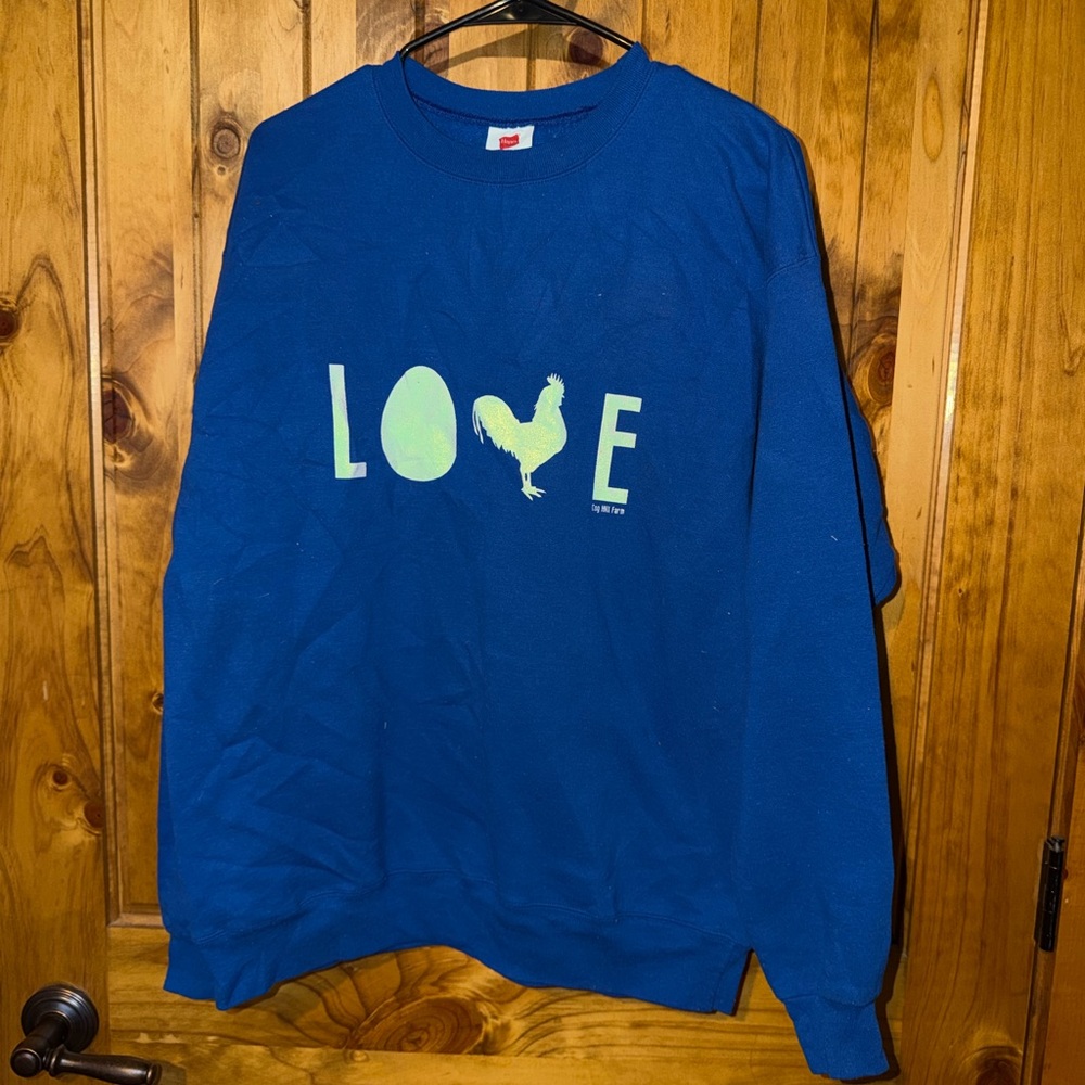 Blue Love Graphic womens Sweater